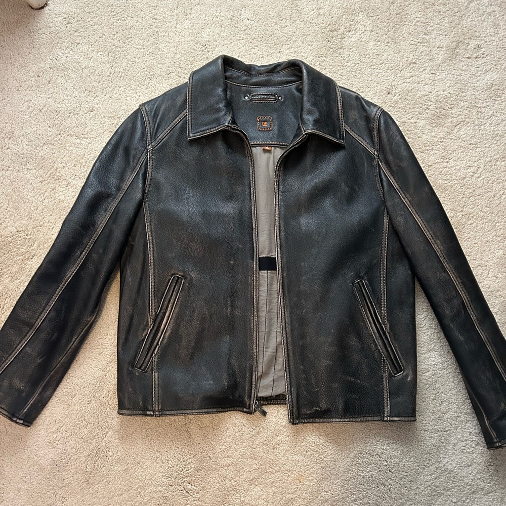 Wilson Leather distressed black jacket